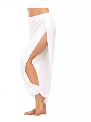 Active Baggy Solid High Waist Full Length Harem Pants - Image 3