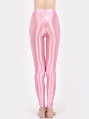 Active High Waist Plain Ankle-Length Leggings - Image 3