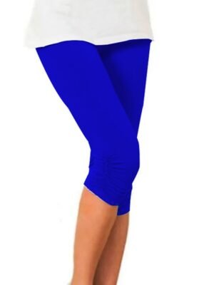 Active High Waist Plain Capri Skinny Yoga Leggings - Image 14