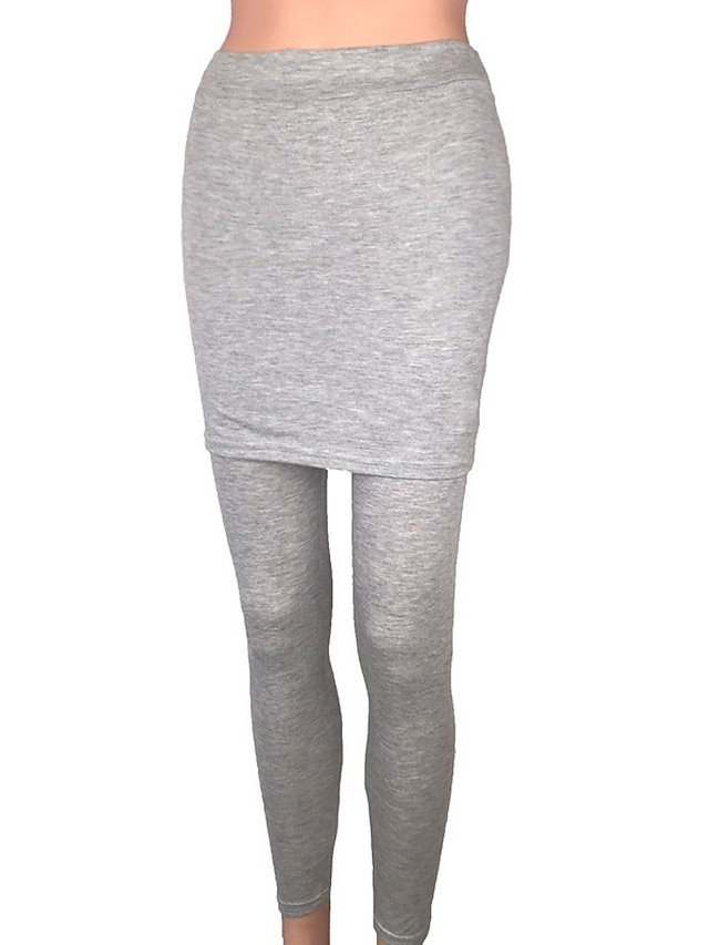 Active High Waist Plain Full Length Leggings - Image 1