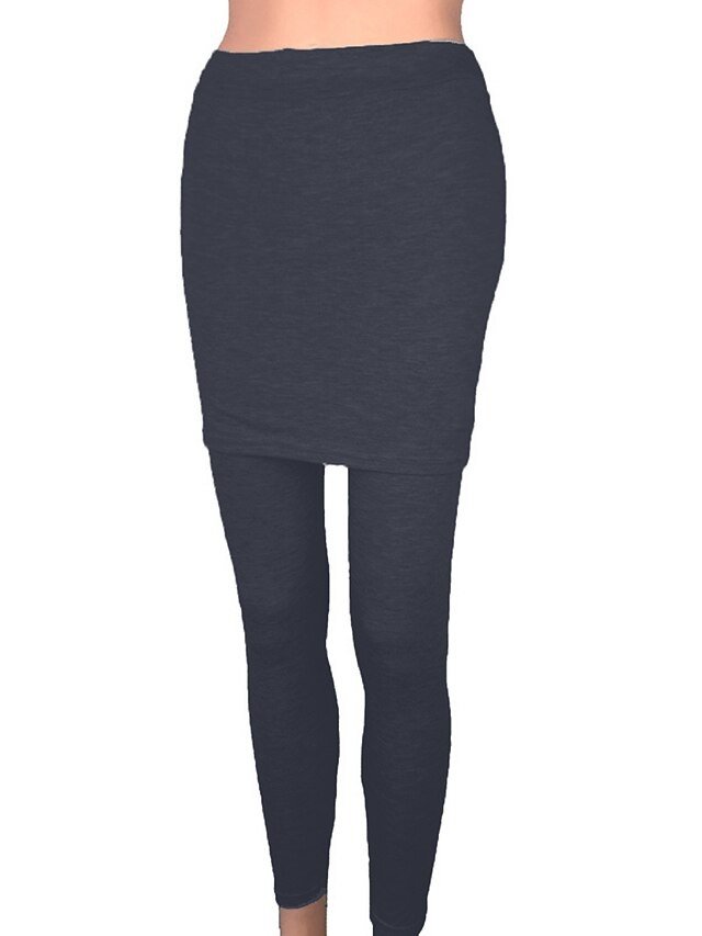 Active High Waist Plain Full Length Leggings - Image 2