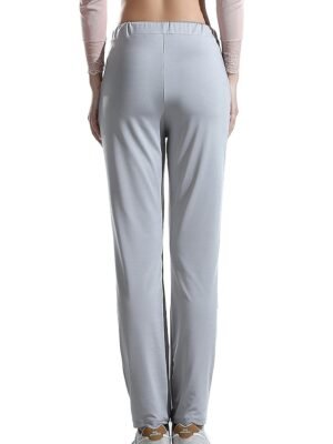 Active High Waist Plain Full Length Sweatpants - Image 12