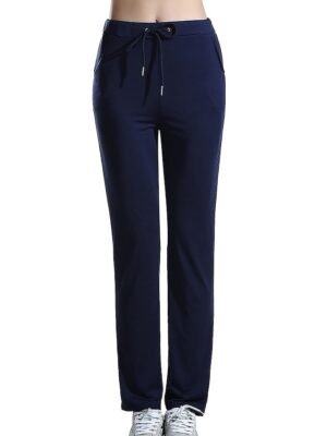 Active High Waist Plain Full Length Sweatpants - Image 13