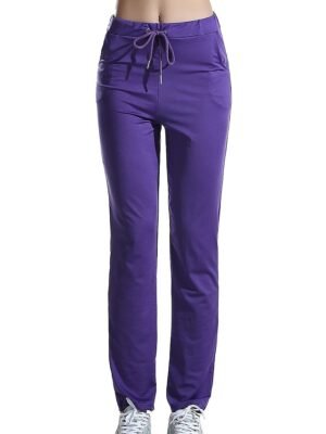 Active High Waist Plain Full Length Sweatpants - Image 19
