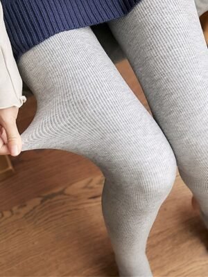 Active High Waist Plain High Cut Full Length Leggings - Image 2
