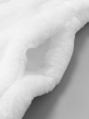 Active Regular Fit Colour Block Hoodie Long Faux Fur Sherpa Coat - Image 7