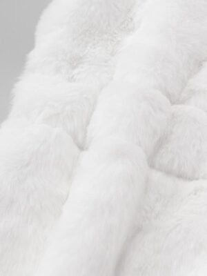Active Regular Fit Colour Block Hoodie Long Faux Fur Sherpa Coat - Image 8