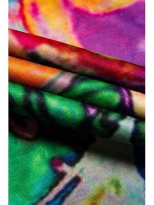 Active Regular Fit Floral Paisley V Neck Half Sleeve Mini Dress - Image 6