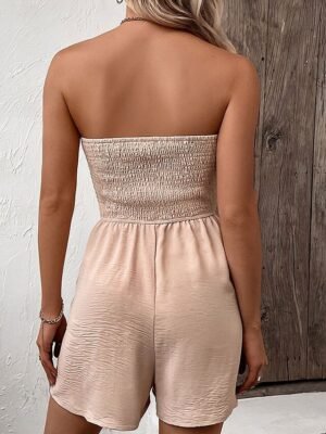 Active Regular Fit Solid Strapless Sleeveless Romper - Image 11