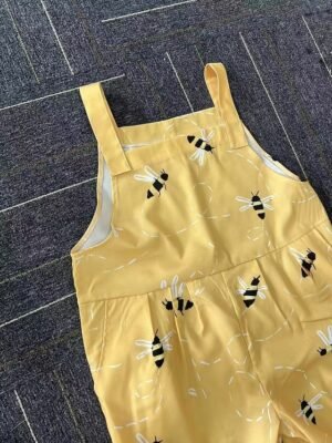 Active Regular Floral Round Neck Sleeveless Long Overall - Image 2