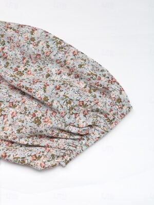 Active Regular Floral Square Neck Short Sleeve High Waist Jumpsuit - Image 13