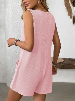 Active Regular Graphic Round Neck Sleeveless Romper - Image 12