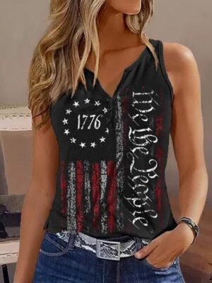 Active Regular Ombre V Neck Sleeveless Regular Top - Image 7
