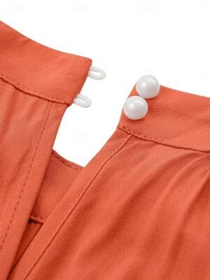 Active Regular Solid Halter Neck Sleeveless High Waist Jumpsuit - Image 6