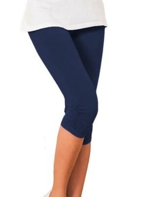 Active Skinny Plain High Waist Capri Leggings - Image 10
