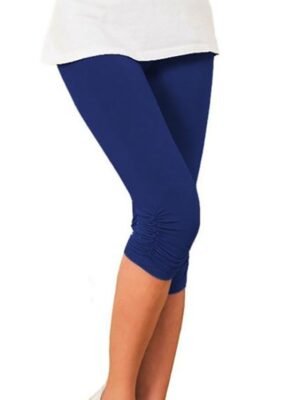 Active Skinny Plain High Waist Capri Leggings - Image 20