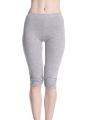 Active Skinny Plain High Waist Capri Leggings - Image 22