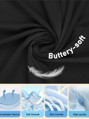 Active Wide Leg High Waist Plain Yoga Pants - Image 3