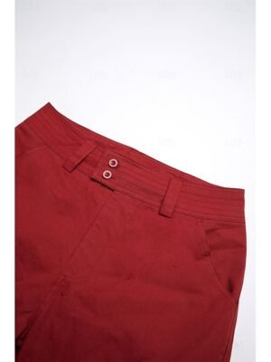 Active Wide Leg Plain Mid Waist Full Length Cargo Pants - Image 13