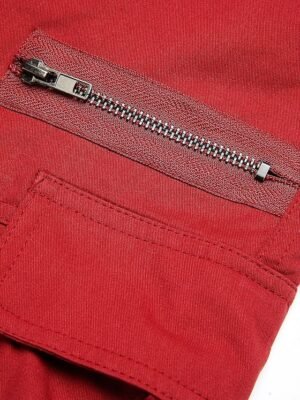 Active Wide Leg Plain Mid Waist Full Length Cargo Pants - Image 7