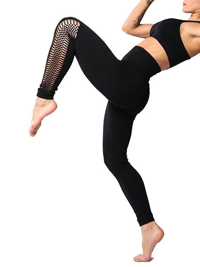Athleisure Athletic Plain High Waist Cut Out Full Length Leggings - Image 4