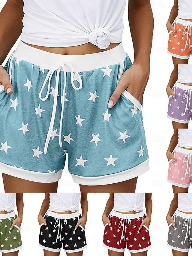 Athleisure Baggy Star Medium Waist Pocket Shorts - Image 1