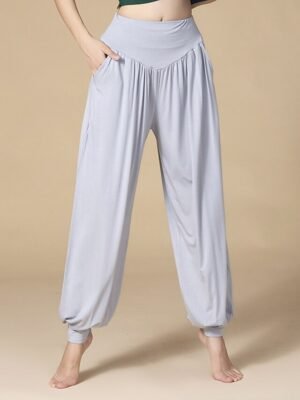 Athleisure Loose Fit Harem High Waist Wide Leg Yoga Pants - Image 12