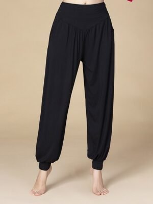 Athleisure Loose Fit Harem High Waist Wide Leg Yoga Pants - Image 5