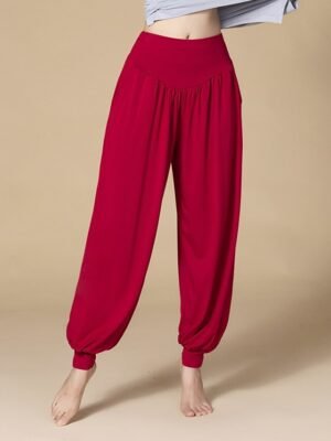 Athleisure Loose Fit Harem High Waist Wide Leg Yoga Pants - Image 8