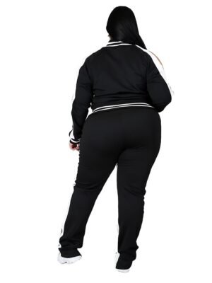 Athletic Loose Striped Crew Neck Long Sleeve Winter Tracksuit - Image 23