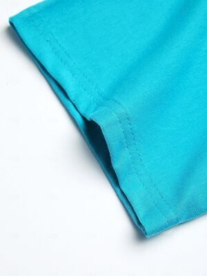 Basic Oversized Plain Round Neck Short Sleeve Top - Image 13