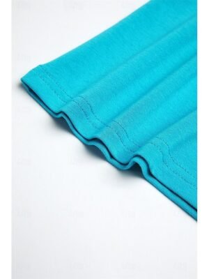 Basic Oversized Plain Round Neck Short Sleeve Top - Image 20