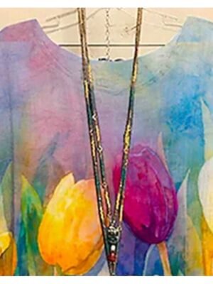 Basic Plus Size Floral Print Crew Neck Dolman Sleeve Blouse - Image 2