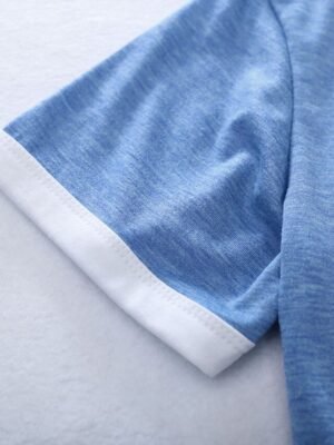 Basic Regular Floral Round Neck Short Sleeve Top - Image 7