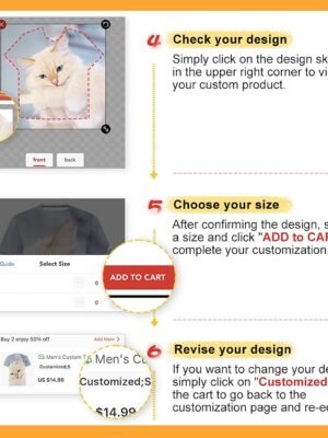 Basic Regular Funny Cat Letter Print Round Neck Short Sleeve T-Shirt - Image 11