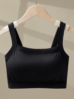 Basic Regular Solid Crew Neck Sleeveless Tank Top - Image 4