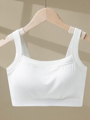 Basic Regular Solid Crew Neck Sleeveless Tank Top - Image 5