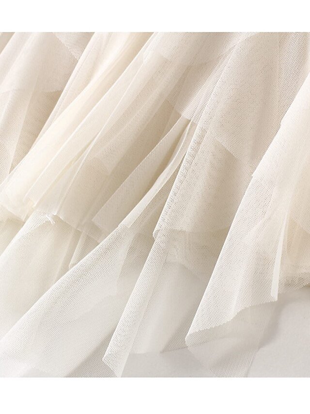 Birthday Party Preppy Solid Tulle Midi Skirt - Image 22