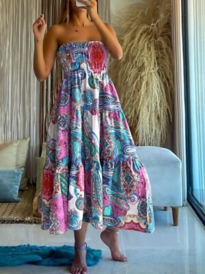 Bohemia A-Line Ethnic High Waist Maxi Skirt - Image 32