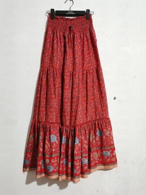 Bohemia A Line Floral High Waist Maxi Skirt - Image 9