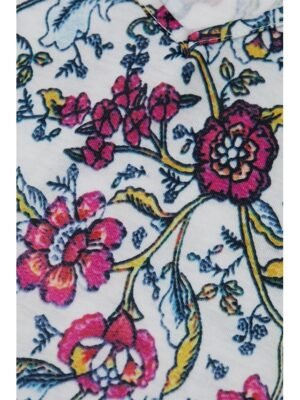 Bohemian Loose Ditsy Floral V Neck Sleeveless Midi Dress - Image 7