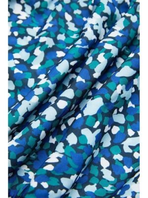 Bohemian Loose Floral V Neck Short Sleeve Mid-Length Dress - Image 11