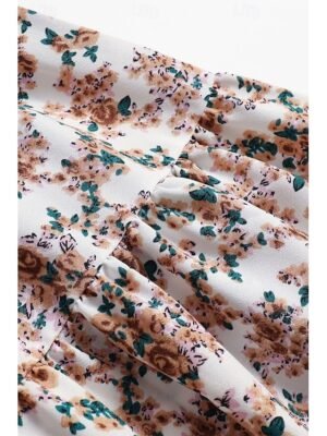 Bohemian Mid Rise Floral Print Midi Skirt - Image 16