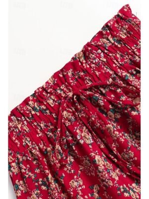 Bohemian Mid Rise Floral Print Midi Skirt - Image 7