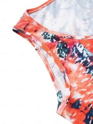 Bohemian Regular Fit Floral U Neck Sleeveless Mini Dress - Image 4