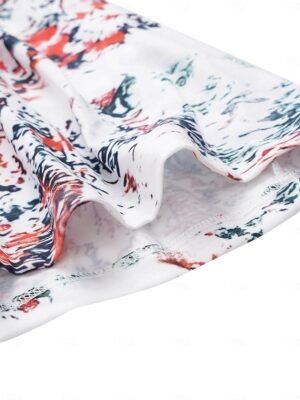 Bohemian Regular Fit Floral U Neck Sleeveless Mini Dress - Image 7