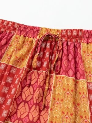 Bohemian Swing Graphic Long Maxi Skirt - Image 7