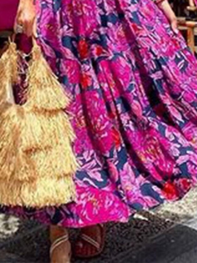 Boho A Line Floral Maxi Skirt - Image 2