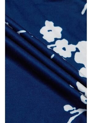 Boho Regular Fit Floral Sweetheart Short Sleeve Midi Dress - Image 8