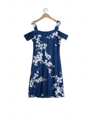 Boho Regular Fit Floral Sweetheart Short Sleeve Midi Dress - Image 9